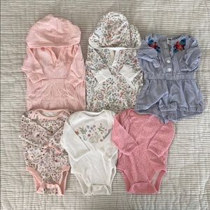 0-3mo long sleeve bodysuit bundle